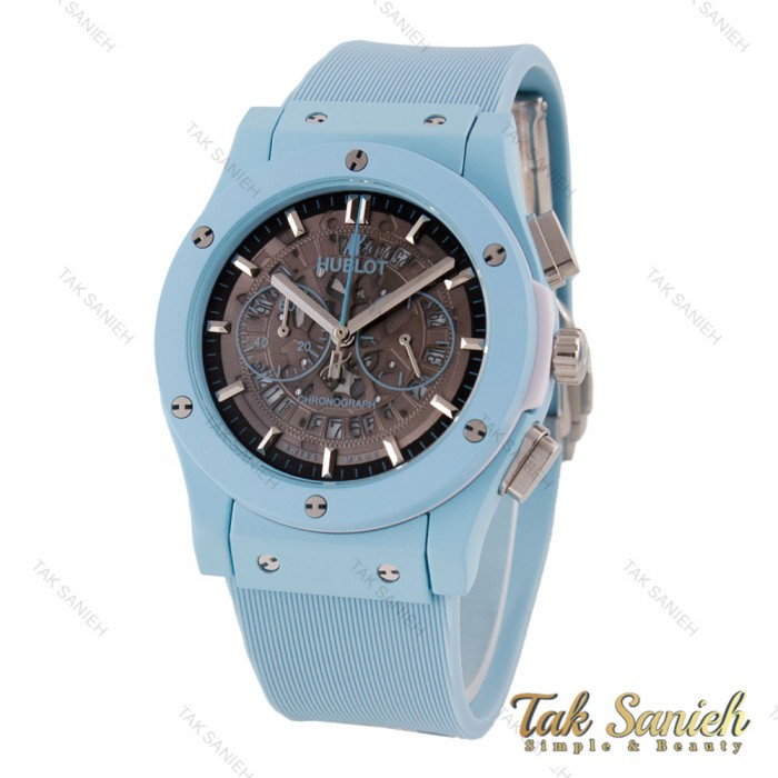 هابلوت مردانه سه موتوره کرنوگراف آبی آسمانی Hublot-5747-G