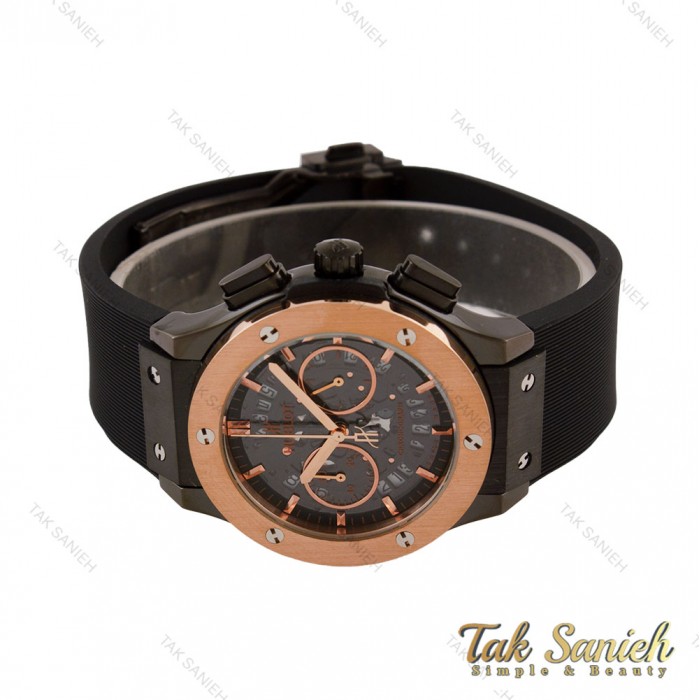 هابلوت زنانه مشکی زه رزگلد صفحه اسکلتون Hublot-5758-L