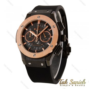 هابلوت زنانه مشکی زه رزگلد صفحه اسکلتون Hublot-5758-L