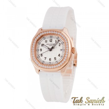 پتک فیلیپ آکوانات زنانه رزگلد سفید دورنگین Patek-5766-L