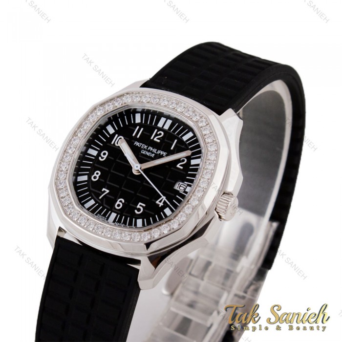 پتک فیلیپ آکوانا زنانه سیلور مشکی دورنگین Patek-5768-L