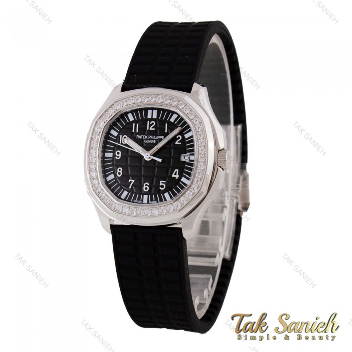 پتک فیلیپ آکوانا زنانه سیلور مشکی دورنگین Patek-5768-L