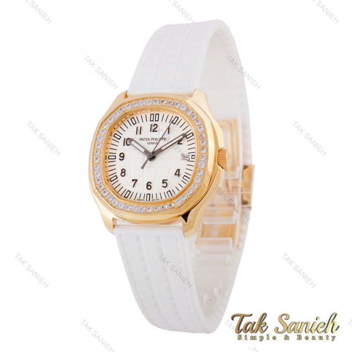 ساعت زنانه پتک فیلیپ آکوانا سفید طلایی دورنگین Patek-5769-L