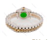 رولکس زنانه دورنگ طلایی صفحه صدف ایندکس خط Rolex-5808-L