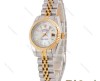 رولکس زنانه دورنگ طلایی صفحه صدف ایندکس خط Rolex-5808-L