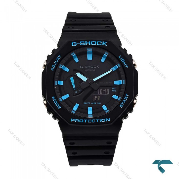 ساعت کاسیو جیشاک GA2100 مردانه مشکی عقربه آبی G-Shock-5821-G