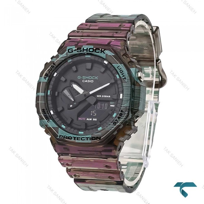 ساعت جیشاک GA2100 کاسیو مردانه شیشه ای رنگی G-Shock-5829-G