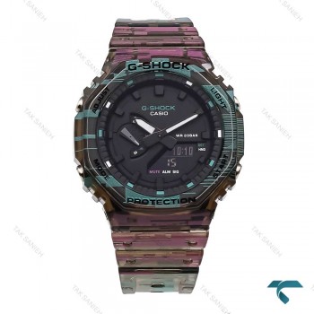 ساعت جیشاک GA2100 کاسیو مردانه شیشه ای رنگی G-Shock-5829-G