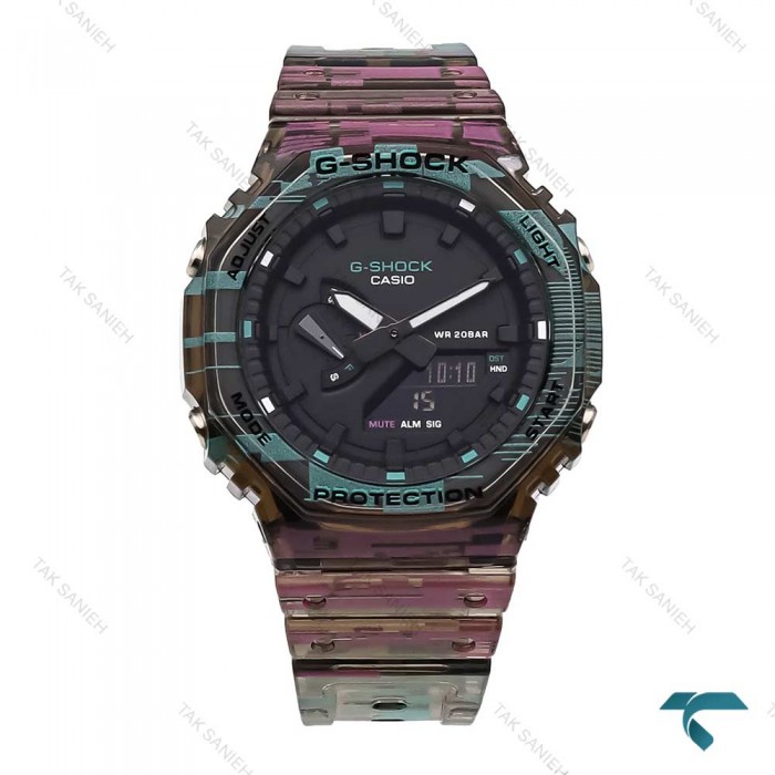 ساعت جیشاک GA2100 کاسیو مردانه شیشه ای رنگی G-Shock-5829-G