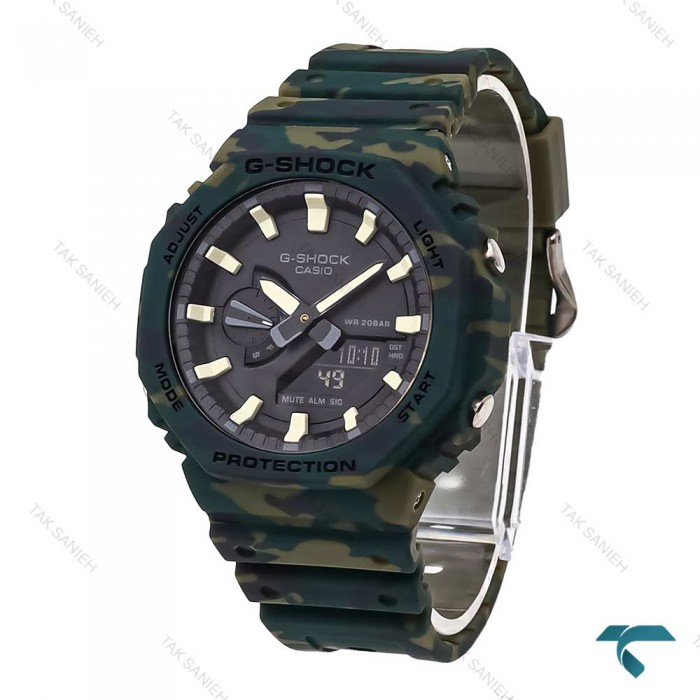 ساعت جی شاک GA2100 مردانه چریکی سبز G-Shock-5831-G