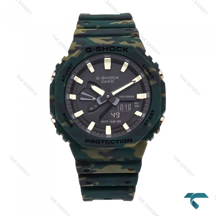 ساعت جی شاک GA2100 مردانه چریکی سبز G-Shock-5831-G