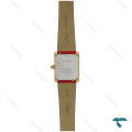 ساعت مچی کارتیه Tank زنانه طلایی بند چرم قرمز Cartier-7221-L
