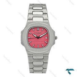ساعت پتک فیلیپ زنانه ناتیلوس سیلور صفحه قرمز Patek-7248-L