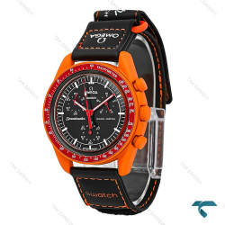 ساعت امگا سواچ ماموریت به زمین نارنجی مشکی جدید Omega-7896-U