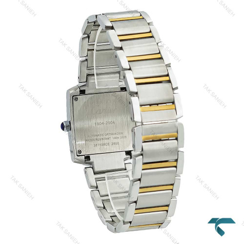 ساعت کارتیه تانک فرانسیس زنانه دورنگ طلایی مدیوم Cartier-7904-G