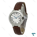 ساعت کارتیر بالن بلو زنانه بند چرم قهوه ای متوسط Cartier-7910-L