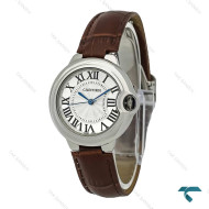 ساعت کارتیر بالن بلو زنانه بند چرم قهوه ای متوسط Cartier-7910-L
