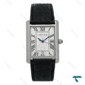 ساعت کارتیه تانک بند چرم مردانه تقویم دار Cartier-8190-G