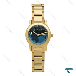 ساعت اسپریت زنانه طلایی صفحه یاقوت کبود Esprit-8211-L