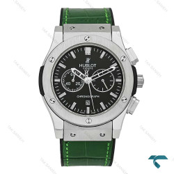 ساعت هابلوت مردانه سه موتوره کرنوگراف بند چرم سبز Hublot-8240-G