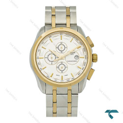 ساعت مچی تیسوت مردانه دورنگ طلایی سه موتوره کرنوگراف Tissot-8274-G