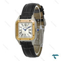 ساعت کارتیر سانتوس دومونت زنانه دورنگ طلایی اسمال Cartier-8304-L