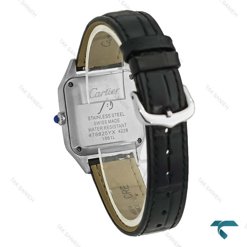 ساعت کارتیر سانتوس دومونت زنانه دورنگ طلایی اسمال Cartier-8304-L