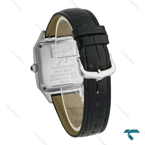 ساعت کارتیر سانتوس دومونت زنانه دورنگ طلایی متوسط Cartier-8305-G