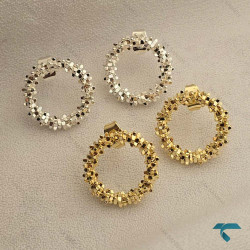 گوشواره گرد خاویاری Ghoshvareh-8549-L