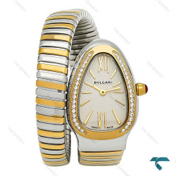 ساعت بولگاری ماری تک دور زنانه دورنگ طلایی دورنگین Bvlgari-8467-L