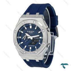 ساعت جیشاک GMA2100 مردانه بدنه فلزی سیلور سرمه ای GShock-8433-G