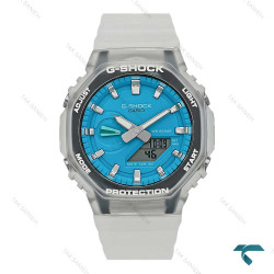 ساعت جیشاک GA-2100 مردانه شیشه ای صفحه آبی GShock-8520-G