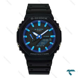 جیشاک GA2100 مردانه مشکی ایندکس آبی GShock-8528-G