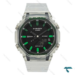 جیشاک GA2100 مردانه شیشه ای ایندکس سبز GShock-8715-G