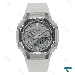 ساعت کاسیو GA2100 مردانه شیشه ای صفحه نقره ای GShock-8723-G