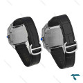ست ساعت کارتیه Santos De Cartier مشکی قاب سیلور Cartier-7308-S