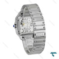 ساعت کارتیر Santos De Cartier مردانه نقره ای صفحه اسکلتون Cartier-7425-G