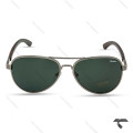 عینک دودی مردانه کارتیه CT2851-2 شیشه سبز دسته قهوه ای Cartier-9862-G