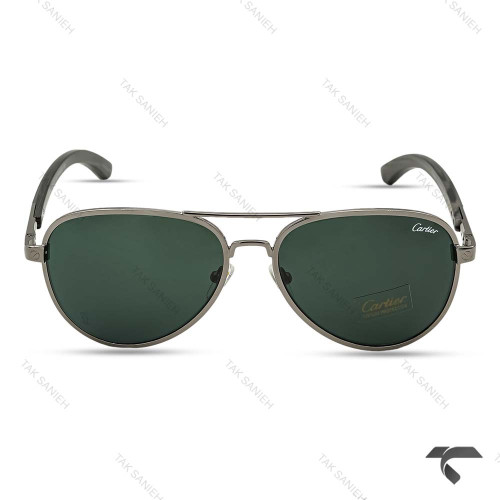 عینک آفتابی مردانه کارتیر CT2851-3 خلبانی نوک مدادی Cartier-9863-G
