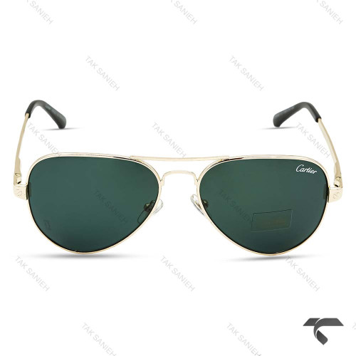 عینک آفتابی خلبانی کارتیه مردانه P2863-1 قاب طلایی Cartier-9967-G