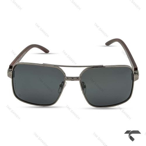 عینک کارتیه مردانه P8357-4 پولار نوک مدادی دسته قهوه ای Cartier-9976-G