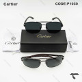 عینک دودی مردانه کارتیه p1030-2 پلاریزه فریم نوک مدادی Cartier-9984-G