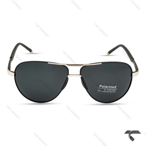 عینک دودی پورشه مردانه P1090-3 مشکی سیلور پلاریزه Cartier-9988-G
