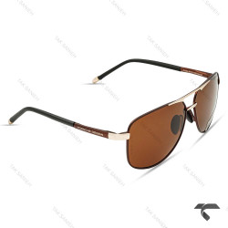 عینک آفتابی مردانه پورشه دیزاین P1094-4 پلاریزه قهوه ای Porsche-10033-G