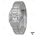 کارتیر سانتوز زنانه استیل صفحه سفید مدیوم Cartier-5958-L