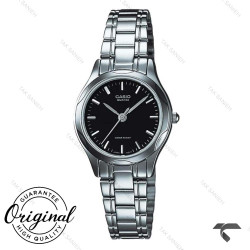 ساعت کاسیو LTP-1275D-1ADF سیلور  صفحه مشکی زنانه Casio-10280-L