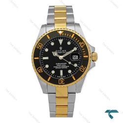 ساعت رولکس سابمارینر مردانه دورنگ طلایی مشکی Rolex-2533-G