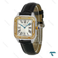 ساعت کارتیر سانتوس دومونت زنانه دو رنگ طلایی دورنگین مدیوم Cartier-8883-L