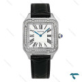 ساعت کارتیه سانتوس دومونت سیلور دورنگین متوسط Cartier-8886-L