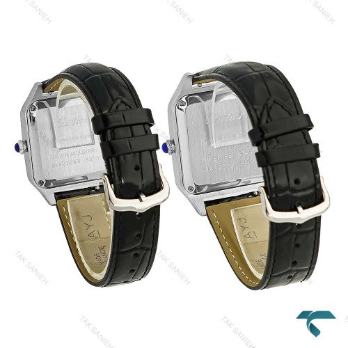 ساعت ست کارتیر دومونت سیلور دورنگین Cartier-8887-S